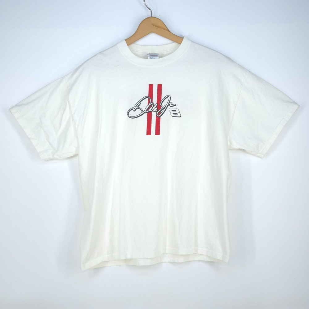 Chase Authentics NASCAR Dale Earnhardt Jr Budweiser Racing T-Shirt White XL 90s